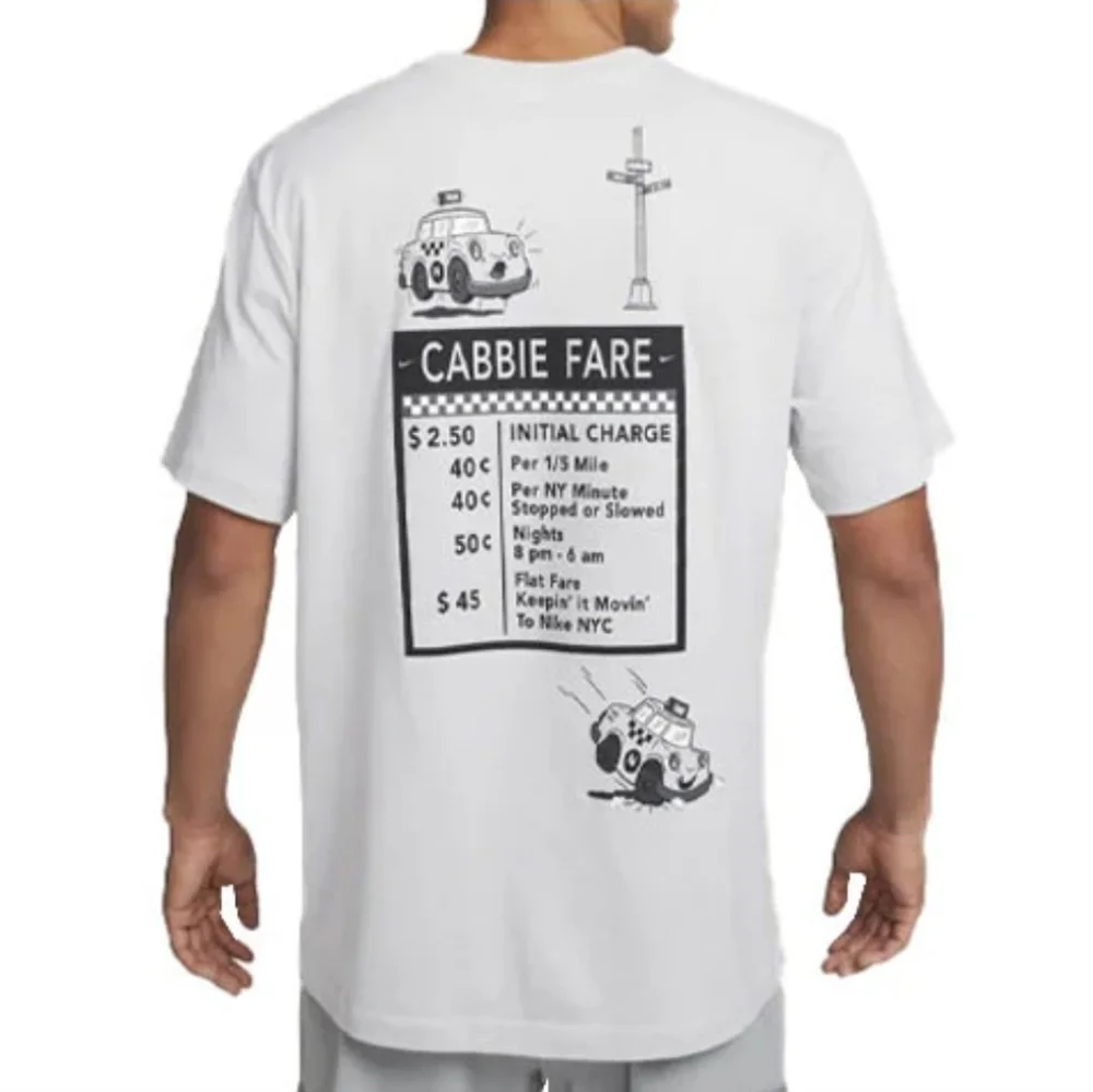 NIKE NYC Cabbie Fare Taxi Gray Cab Tee XXL Street Wear Man Unisex